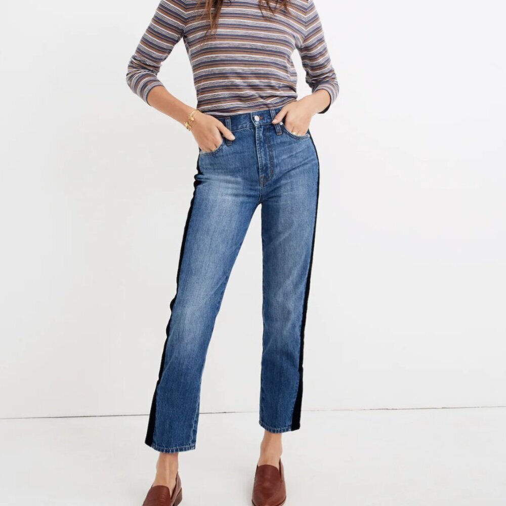 Madewell The Perfect Vintage Jean Velvet Tuxedo Stripe 27